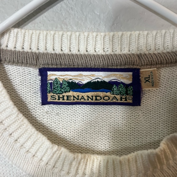 Men's Classic Cream Crewneck Sweater - Picture 2 of 5